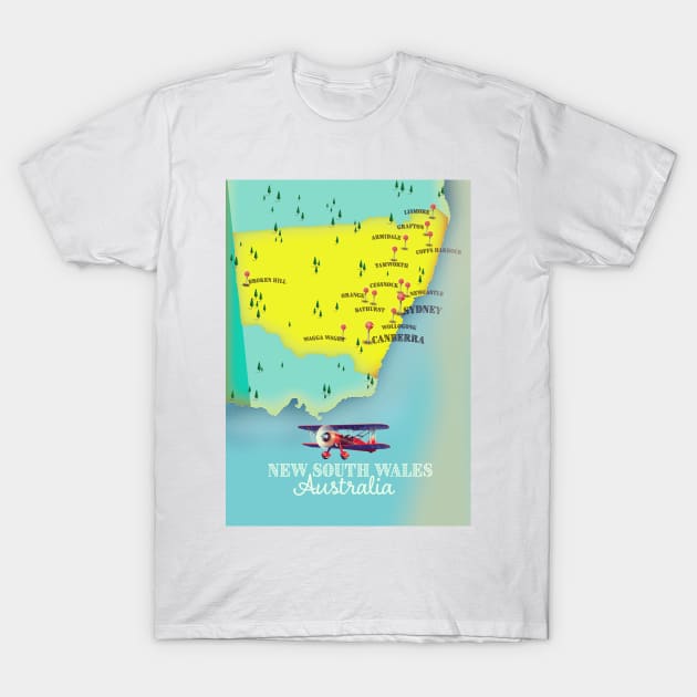 New South Wales Australia T-Shirt by nickemporium1